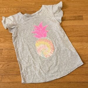 💕3 for $15💕Jumping Beans Gray Tee with Pink and Yellow Pineapple